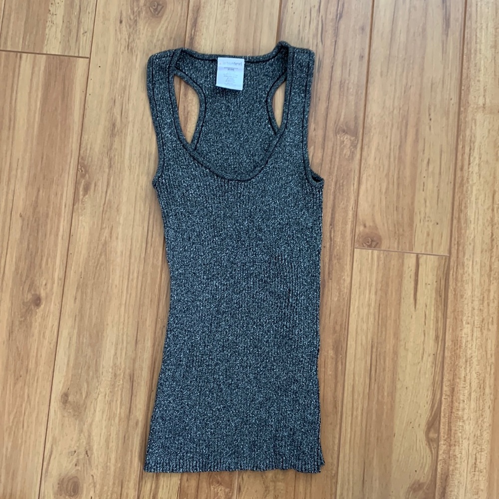 Sparkle Glittery Tank Top Junior 3/5 Glitter  NOBO No Boundaries shirt